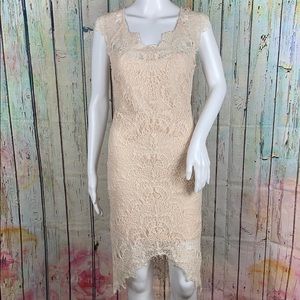 Free People Peek A Boo Lined Lace Slip Dress